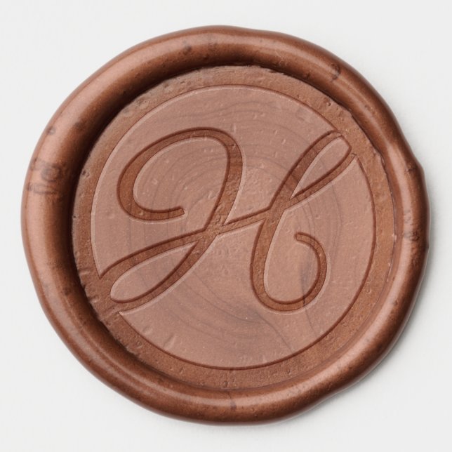 Calligraphy Script Initial Wax Seal Sticker (Front)