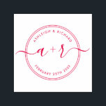 Calligraphy Script Initials Wedding Save The Date Self-inking Stamp<br><div class="desc">Create your own custom Calligraphy Script Initials Wedding Save The Date rubber stamps by Rubber Stamps. This modern design features your custom initials in an elegant script font with your names & date in a modern curved typography.</div>