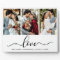 Calligraphy Script Love 3 Photo Wedding Plaque