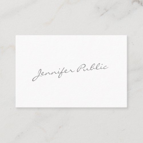 Calligraphy Script Modern Elegant Simple Trendy Business Card