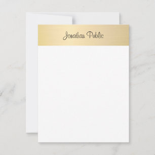 Calligraphy Script Name Gold White Template Chic