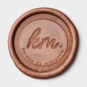Calligraphy Script Name Initial  Chic Wax Seal Sticker
