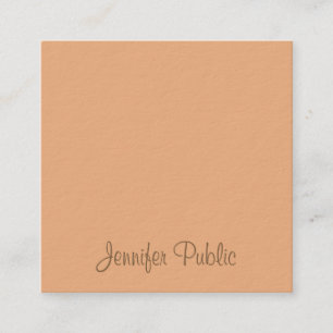 Calligraphy Script Name Modern Elegant Template Square Business Card
