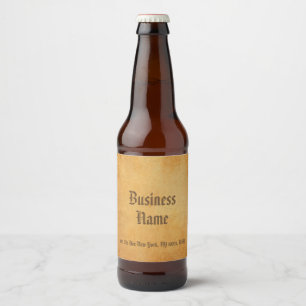 Calligraphy Script Old Style Paper Look Template Beer Bottle Label