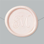 Calligraphy Script Personalied Monogram Initial Wax Seal Sticker<br><div class="desc">Elegant wax seal features a single monogram letter styled in calligraphy script. Personalize with your custom first or last name initial.</div>
