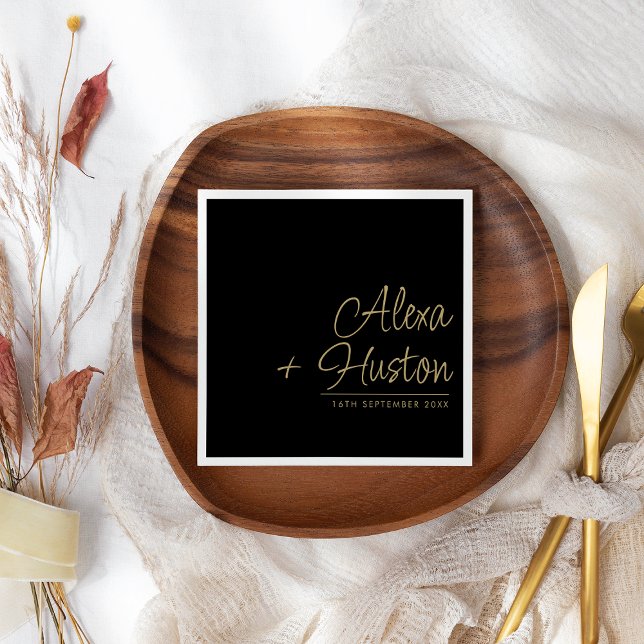 Calligraphy Script Personalized Wedding Rehearsal Napkins (Creator Uploaded)