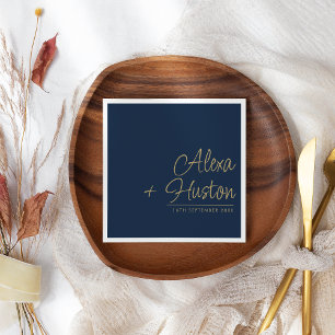 Calligraphy Script Personalized Wedding Rehearsal Napkins