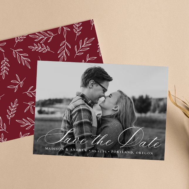 Calligraphy Script Photo Save the Date (Creator Uploaded)