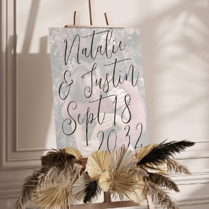 Calligraphy Script Photo Wedding Welcome Sign