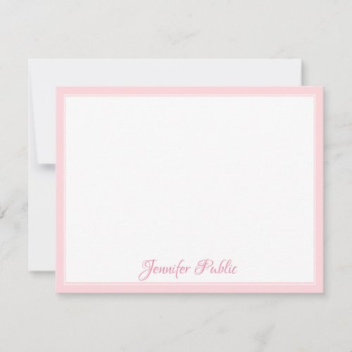 Calligraphy Script Pink Border White Template Flat