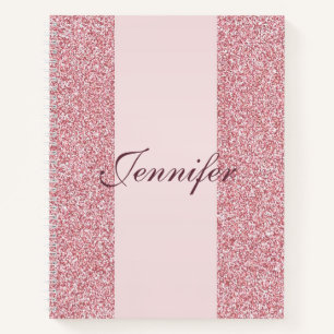 Calligraphy Script Rose Gold Color Modern Template Notebook