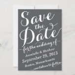 Calligraphy Script Save The Date Announcement at Zazzle