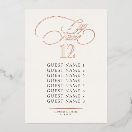 Calligraphy Script Seating Card