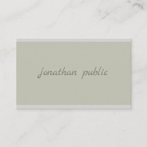 Calligraphy Script Simple Template Modern Elegant Business Card