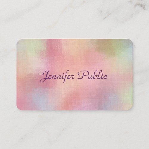 Calligraphy Script Template Elegant Modern Colors Business Card