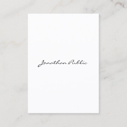Calligraphy Script Text Elegant Simple Template Business Card