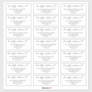 Calligraphy Script Wedding Guest Address Labels