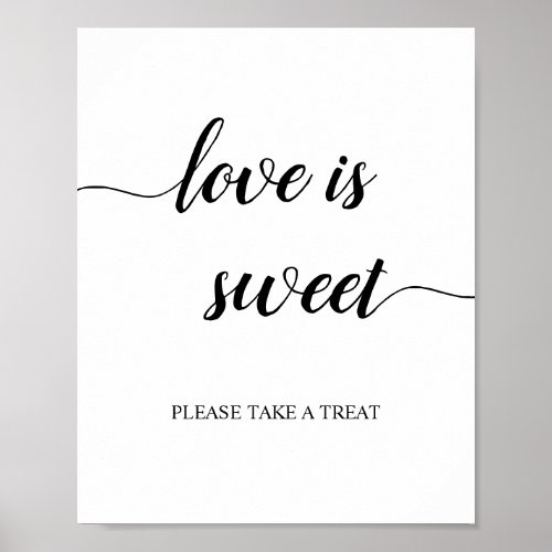 Calligraphy Script Wedding Love is Sweet Sign