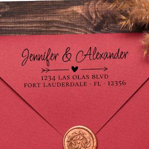 Calligraphy Script Wedding Return Address Modern  Self-inking Stamp