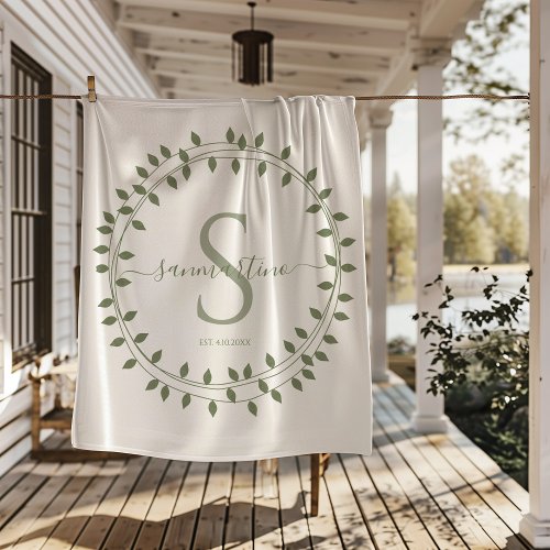 Calligraphy Script Wreath Monogram