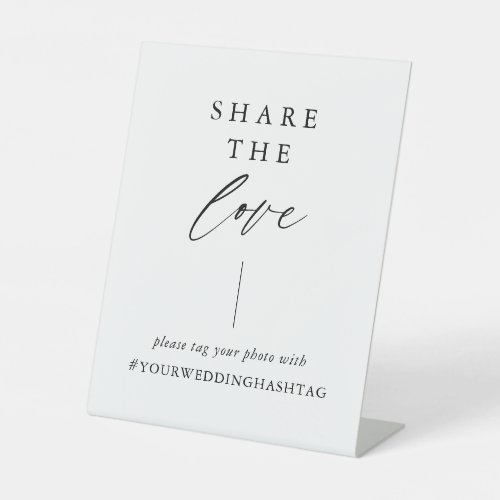 Calligraphy Share The Love Social Media Sign