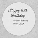 calligraphy simple minimal happy 15th birthday patch<br><div class="desc">design</div>