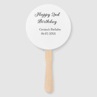 calligraphy simple minimal happy 2nd birthday