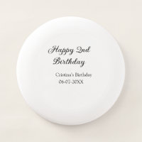 calligraphy simple minimal happy 2nd birthday