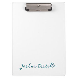 Calligraphy Simple Plain Professional Name Clipboard