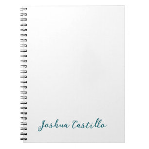 Calligraphy Simple Plain Professional Name Notebook