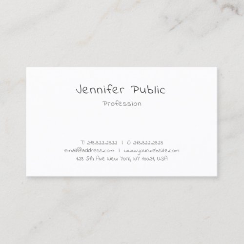 Calligraphy Simple Professional Elegant Template Business Card