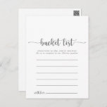 Calligraphy Simple Silver Bucket List Cards<br><div class="desc">These calligraphy simple silver bucket list cards are the perfect activity for a rustic wedding reception or bridal shower. The simple and elegant design features classic and fancy script typography in silver. Change the wording to suit any life event. Bucket list sign is sold separately.</div>