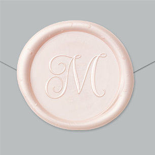 Calligraphy Single Initial Script Monogram Wax Seal Sticker