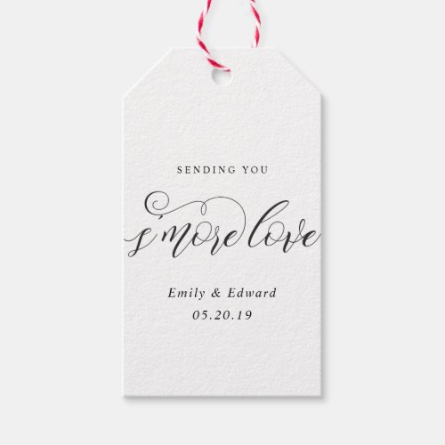 Calligraphy Smore Love Custom Wedding Favor Tags