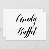 Calligraphy Style "Candy Buffet" Wedding Sign (Front/Back)