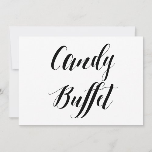 Calligraphy Style Candy Buffet Wedding Sign