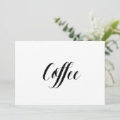 Calligraphy Style "Coffee" Wedding Sign (Standing Front)