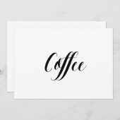 Calligraphy Style "Coffee" Wedding Sign (Front/Back)