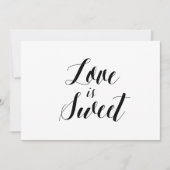 Calligraphy Style "Love is Sweet" Wedding Sign (Front)
