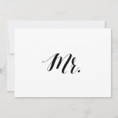 Calligraphy Style "Mr." Wedding Chair Sign (Front)