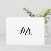 Calligraphy Style "Mr." Wedding Chair Sign (Standing Front)