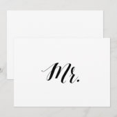 Calligraphy Style "Mr." Wedding Chair Sign (Front/Back)