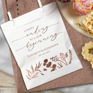 Calligraphy   Sweet Ending New Begin Wedding Favor Bag