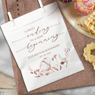 Calligraphy   Sweet Ending New Begin Wedding Favor Bag