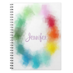 Calligraphy Template Modern Elegant Colorful Notebook