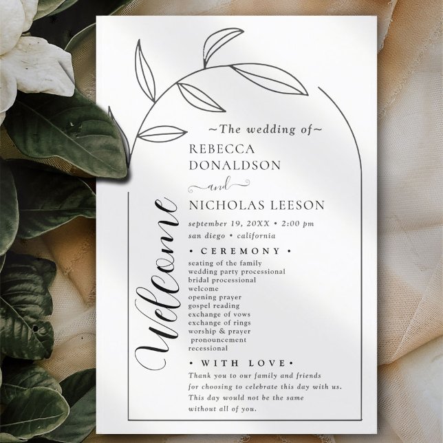 Calligraphy Text Script Wedding Program (Creator Uploaded)