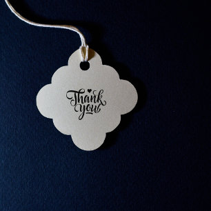 Calligraphy Thank You, Minimalist Business Rubber Stamp