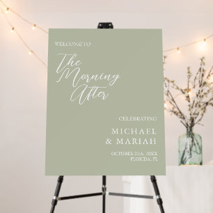 Calligraphy The Morning After Rehearsal Dinner Foam Board