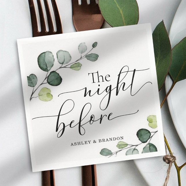 Calligraphy The Night Before Napkins (Creator Uploaded)