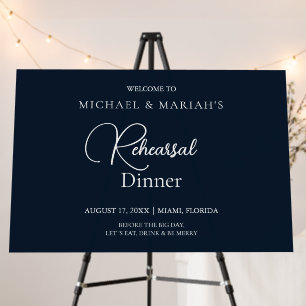 Calligraphy The Night Before Rehearsal Dinner  Foam Board